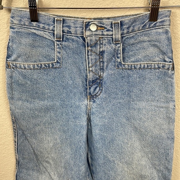 Rare Vintage Zonz High Rise Mom Jeans Rigid Denim Wide Leg Sz 11 - Picture 2 of 13